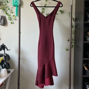ELLIATT Fit and Flare Burgundy Dress